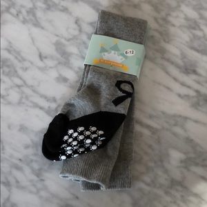 Mary Jane Bow Back Non-Skid Baby Tights